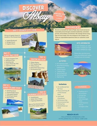 Tour Package for Albay