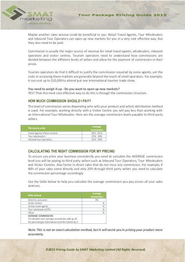 the right way to price your tour packages calculate travel cost