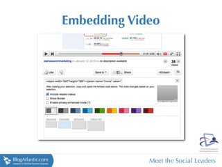 Embedding Video




             Meet the Social Leaders
 