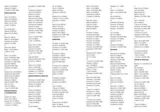 184 185
Efesios 5:16,18 (NBLH)
Hebreos 6:12 (NBLH)
2 Timoteo 1:6 (RVR 1960)
Preocupación
1.
Salmo 127:2 (NBLH)
Mateo 6:25–30 (NBLH)
Mateo 8:24–26 (DHH)
Mateo 14:25–31 (TLA)
Lucas 21:34 (NBLH)
2.
Job 3:25,26 (DHH)
Isaías 28:16 (RVR 95)
Mateo 25:24,25 (NBLH)
3.
Salmo 37:1 (NBLH)
Salmo 37:7,35,36 (NBLH)
Proverbios 24:19 (DHH)
Isaías 8:12,13 (DHH)
4.
Salmo 55:22 (NBLH)
Mateo 11:28–30 (NBLH)
1 Pedro 5:7 (TLA)
5.
Salmo 112:7,8 (DHH)
Salmo 119:165 (RVR 1909)
Proverbios 1:33 (RVR 95)
Proverbios 3:1,2 (RVR 1909)
Isaías 26:3 (RVR 95)
Isaías 48:18 (RVR 1960)
Filipenses 4:6,7 (NBLH)
6.
Deuteronomio 1:29,30 (NBLH)
Deuteronomio 20:3,4 (DHH)
Deuteronomio 31:6 (NBLH)
Salmo 23:4 (RVR 1909)
Zacarías 8:13 (NBLH)
Marcos 5:36 (RVR 1909)
Juan 14:1 (TLA)
Juan 14:27 (NBLH)
1 Juan 5:4,5 (RVR 1960)
Remordimiento
y condenación
1.
Génesis 4:6,7 (DHH)
Salmo 130:3,4 (NBLH)
Ezequiel 18:21–23 (NBLH)
1 Corintios 11:31,32 (RVR 95)
2 Corintios 7:10 (NBLH)
Apocalipsis 12:10 (RVR 1960)
2.
2 Samuel 24:10 (NBLH)
Job 34:31,32 (RVR 95)
Salmo 32:3–5 (DHH)
Salmo 34:18 (NBLH)
Salmo 38:4,6,9,18 (DHH)
Salmo 51:3,10 (RVR 1909)
Salmo 73:21–23 (RVR 95)
Proverbios 28:13 (NBLH)
Isaías 55:6,7 (DHH)
Jeremías 3:12,13 (NBLH)
Jeremías 4:14 (RVR 1909)
2 Corintios 7:11 (NBLH)
3.
Juan 3:17,18 (RVR 1960)
Juan 5:24 (NBLH)
1 Juan 1:7,9 (RVR 95)
4.
Salmo 103:9–13 (DHH)
Isaías 44:22 (NBLH)
Jeremías 31:34 (DHH)
Romanos 8:1 (RVR 1909)
1 Juan 3:19–21 (NBLH)
5.
Isaías 50:9 (DHH)
Romanos 8:33,34 (RVR 1909)
Romanos 14:4 (NBLH)
6.
Salmo 51:12,13 (DHH)
Juan 8:11 (RVR 1909)
2 Corintios 2:7,8 (NBLH)
Filipenses 3:13,14 (RVR 95)
Hebreos 12:11–13 (NBLH)
Resentimiento o rencor
1.
Proverbios 18:19 (RVR 1909)
Hechos 8:22,23 (RVR 1909)
Hebreos 12:15 (NBLH)
Santiago 3:14 (NBLH)
2.
Levítico 19:18 (NBLH)
Proverbios 17:9 (DHH)
Mateo 6:14,15 (DHH)
Mateo 18:23–35 (DHH)
Romanos 2:1–6 (DHH)
Efesios 4:31,32 (NBLH)
1 Pedro 4:8 (NBLH)
3.
Job 6:2,3 (NBLH)
Job 10:1 (NBLH)
Job 23:1–4 (RVR 95)
Mateo 12:34 (DHH)
Romanos 3:14 (RVR 95)
4.
Génesis 45:4–8,15 (NBLH)
1 Samuel 1:1–20, 2:21 (DHH)
Isaías 38:10–17 (NBLH)
5.
Mateo 5:23,24 (RVR 95)
Marcos 11:25 (TLA)
Romanos 8:28 (NBLH)
Romanos 12:2 (NBLH)
Efesios 4:26,27 (NBLH)
Filipenses 3:13,14 (RVR 1960)
Colosenses 3:13 (TLA)
Sabiduría
1.
Proverbios 16:16 (RVR 1909)
Job 28:12–19 (RVR 95)
Proverbios 3:13,14 (DHH)
Proverbios 8:11 (RVR 1909)
2.
Proverbios 4:7 (NBLH)
Eclesiastés 7:19 (DHH)
Eclesiastés 9:16,18 (RVR 1909)
Eclesiastés 7:12 (DHH)
Isaías 33:6 (RVR 1909)
3.
Proverbios 2:10–12 (RVR 95)
Proverbios 3:21–23 (DHH)
Proverbios 4:5,6 (RVR 1909)
Mateo 10:16 (NBLH)
Efesios 5:15 (DHH)
4.
Proverbios 9:10 (NBLH)
Job 28:28 (RVR 1909)
Proverbios 15:33 (NBLH)
5.
Juan 7:24 (DHH)
1 Samuel 16:7 (NBLH)
Proverbios 8:13–15 (DHH)
Proverbios 24:23 (RVR 1960)
Isaías 55:8,9 (NBLH)
Juan 5:30 (RVR 95)
Juan 8:15,16 (DHH)
6.
Deuteronomio 4:5,6 (NBLH)
Salmo 19:7 (NBLH)
Salmo 119:98–100 (RVR 1960)
Salmo 119:104 (DHH)
Salmo 119:130 (NBLH)
Salmo 119:169 (RVR 1909)
Mateo 7:24,25 (NBLH)
Colosenses 3:16 (NBLH)
2 Timoteo 3:15 (RVR 95)
7.
Isaías 30:21 (DHH)
Isaías 42:16 (NBLH)
Isaías 48:17 (DHH)
Jeremías 33:3 (NBLH)
Oseas 6:3 (NBLH)
8.
Proverbios 1:5 (DHH)
Proverbios 9:8,9 (DHH)
Proverbios 12:15 (RVR 1909)
Proverbios 13:1 (DHH)
Proverbios 13:10 (NBLH)
Proverbios 13:20 (DHH)
Proverbios 15:31 (NBLH)
Proverbios 19:20 (RVR 1909)
Eclesiastés 7:5 (RVR 1909)
9.
Deuteronomio 32:7 (NBLH)
Job 32:7 (DHH)
Job 12:12 (DHH)
10.
1 Corintios 12:7,8 (RVR 1909)
Santiago 1:5 (NBLH)
Juan 14:26 (NBLH)
1 Corintios 2:9,10,12,13 (DHH)
Efesios 1:17 (TLA)
1 Juan 2:20 (DHH)
Eclesiastés 2:26 (RVR 1909)
11.
Salmo 90:12 (RVR 1909)
Proverbios 2:1–6,9 (DHH)
Proverbios 5:1,2 (DHH)
Proverbios 8:33,35 (DHH)
Proverbios 18:15 (DHH)
12.
1 Reyes 3:7–12 (NBLH)
Proverbios 3:5–7 (DHH)
Proverbios 11:2 (RVR 95)
Lucas 10:21 (RVR 1960)
13.
1 Corintios 3:18,19 (DHH)
Proverbios 26:12 (RVR 1909)
Isaías 5:21 (RVR 1960)
Romanos 1:22 (RVR 1960)
Santiago 3:13–17 (DHH)
14.
Salmo 111:10 (RVR 95)
Salmo 119:34,35 (RVR 1909)
15.
Job 32:8 (RVR 95)
Éxodo 31:1–6 (NBLH)
16.
Eclesiastés 8:5 (RVR 95)
Proverbios 14:29 (DHH)
Proverbios 19:11 (DHH)
Santiago 1:19,20 (DHH)
17.
Job 13:5 (DHH)
Job 15:2,3 (NBLH)
Proverbios 10:32 (RVR 1960)
Proverbios 17:27 (NBLH)
Santiago 3:13 (TLA)
18.
Proverbios 19:8 (NBLH)
Proverbios 11:30 (RVR 1960)
Soledad
1.
Deuteronomio 31:6 (NBLH)
Isaías 44:21 (NBLH)
Isaías 54:10 (RVR 1909)
Jeremías 31:3 (RVR 1960)
Mateo 28:20 (TLA)
Romanos 8:38,39 (RVR 95)
2 Timoteo 4:16,17 (RVR 1960)
Hebreos 13:5 (RVR 1909)
Isaías 66:13 (DHH)
Juan 14:18 (NBLH)
2 Tesalonicenses 2:16,17 (DHH)
2.
Salmo 27:10 (DHH)
Salmo 142:4,5 (DHH)
Isaías 49:15,16 (NBLH)
3.
Salmo 38:11,15 (NBLH)
Salmo 63:1,5-7 (RVR 1960)
Salmo 73:25,26,28 (DHH)
Salmo 84:10 (RVR 1909)
Cantares 3:3,4 (NBLH)
Isaías 26:9 (RVR 95)
Mateo 22:37 (RVR 95)
Filipenses 3:8 (RVR 95)
Colosenses 2:10 (NBLH)
Colosenses 3:2 (DHH)
4.
Isaías 53:3,4,6,12 (NBLH)
Juan 16:32 (DHH)
Mateo 26:56 (TLA)
Mateo 27:46 (TLA)
Hebreos 4:15,16 (RVR 1960)
5.
Job 2:11 (RVR 95)
Job 6:14 (NBLH)
1 Samuel 23:16 (DHH)
Proverbios 18:24 (RVR 1909)
Proverbios 27:10 (RVR 1909)
Lucas 6:31 (TLA)
1 Corintios 10:13 (TLA)
Filipenses 2:4 (RVR 1909)
1 Tesalonicenses 3:12 (DHH)
6.
Salmo 126:5,6 (RVR 1909)
Mateo 5:15,16 (DHH)
Lucas 14:23 (RVR 1909)
Romanos 10:14,15 (NBLH)
7.
2 Corintios 9:6 (RVR 95)
Colosenses 3:14 (DHH)
1 Pedro 3:8 (DHH)
1 Corintios 13:8 (RVR 1960)
Temor al fracaso
1.
Números 14:1–3,26,28,29,31,34
(DHH)
Job 3:25 (DHH)
Isaías 7:9 (NBLH)
Mateo 13:58 (RVR 1909)
Mateo 17:16,18–20 (DHH)
Filipenses 4:6,7 (NBLH)
Santiago 1:6,7 (RVR 1960)
2.
Números 23:19 (RVR 1909)
Job 42:2 (RVR 95)
Salmo 37:5 (NBLH)
Salmo 55:22 (NBLH)
Jeremías 32:27 (NBLH)
Mateo 9:28 (TLA)
Mateo 19:26 (RVR 95)
2 Corintios 1:20 (RVR 1960)
Filipenses 4:13 (RVR 1909)
1 Pedro 5:7 (TLA)
3.
1 Samuel 2:9 (NBLH)
Salmo 33:16,17 (DHH)
 