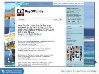 Pourquoi les médias sociaux?
 