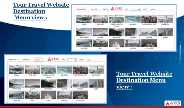 Travel Destination Menu Tour and travel website management in odoo | PPTX