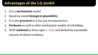 Lq Model To use or not to use the LQ model at “high” radiation doses | PDF