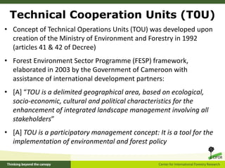 Technical Cooperation Units (T0U)
• Concept of Technical Operations Units (TOU) was developed upon
creation of the Ministr...