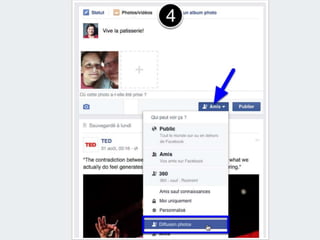 Liste sur
Facebook
(suite)
4. Au moment de publier un statut avec une photo d'enfant, choisir cette list
 