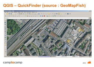 26/33
QGIS – QuickFinder (source : GeoMapFish)
 