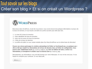 Créer son blog > Et si on créait un Wordpress ? 