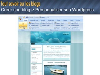 Créer son blog > Personnaliser son Wordpress 