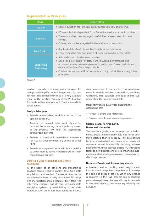 Toward a FutureProof Product Control Function