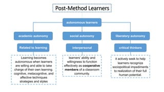 Toward a post method pedagogy | PPTX