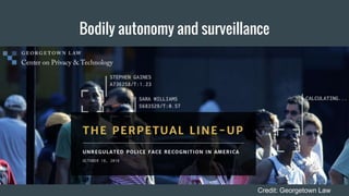 Bodily autonomy and surveillance
Credit: Georgetown Law
 