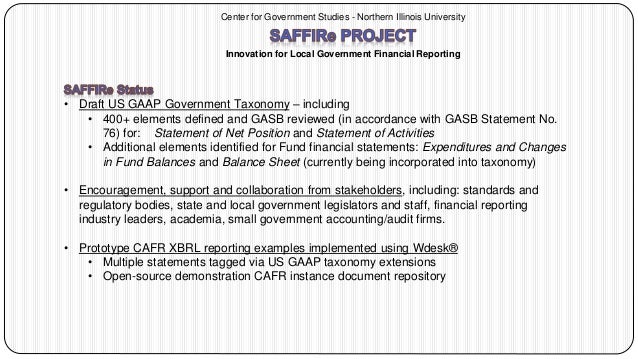 data semantic repository taxonomy an Toward XBRL for CAFRs