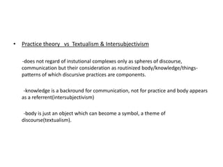 Toward a theory of social practices | PPTX