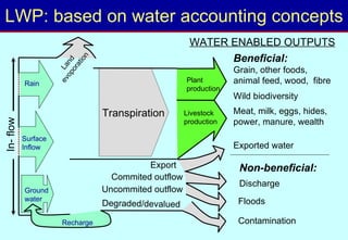 Toward a LWP assessment methodology: a contribution to the Karkheh CPWF workshop
