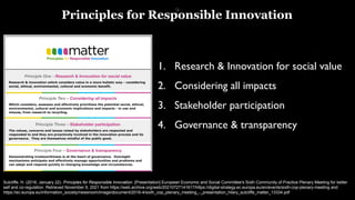 The Engineering and Physical Sciences Research Council Framework for Responsible Innovation (2013). Retrieved on November,...