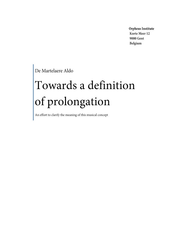 Prolongation définition