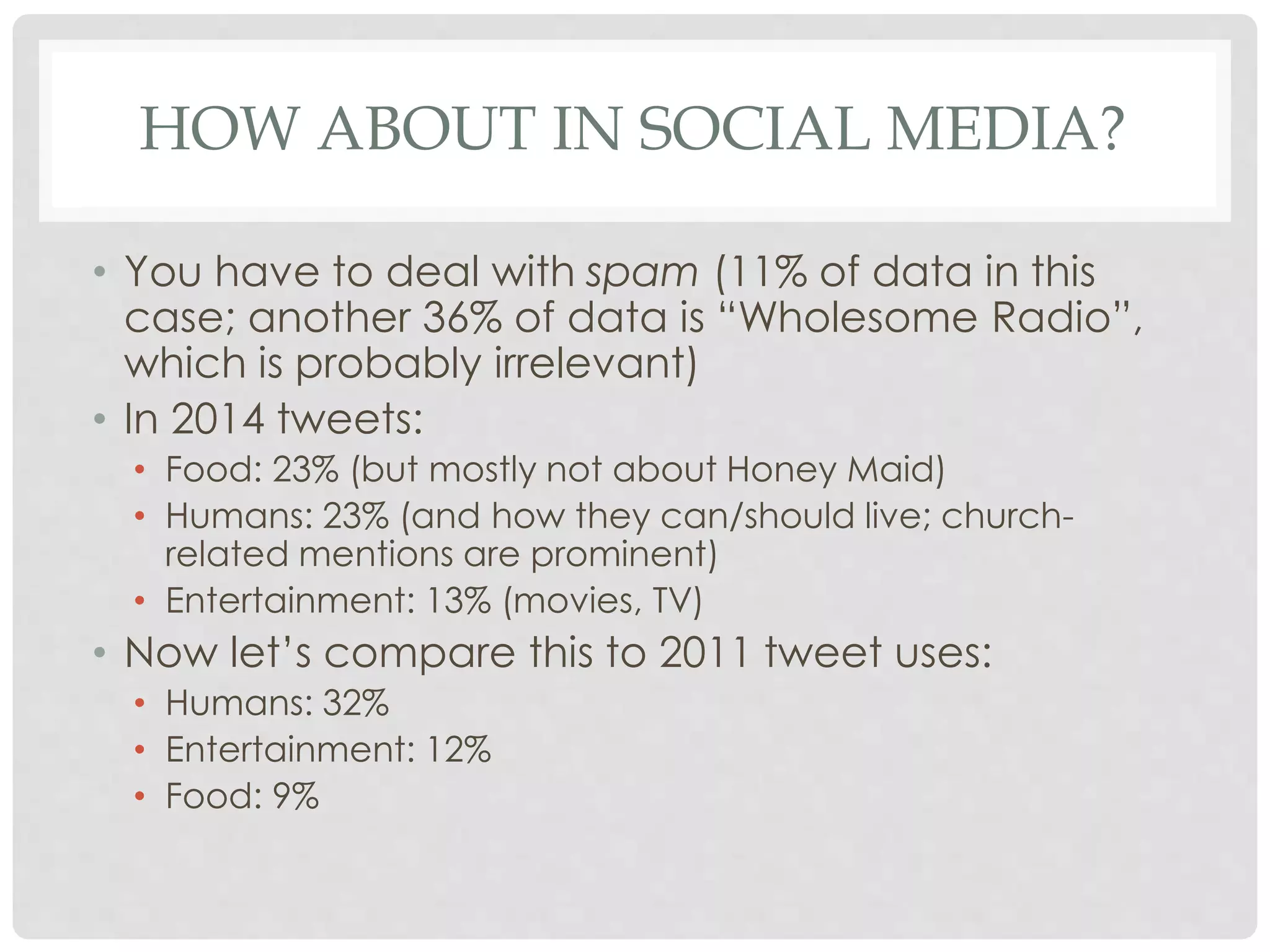 DEEP HISTORY
• The first uses of wholesome tended to be about
‘virtuous teachings’.
• In Wycliffe’s Bible way back in 1382:
The..holsum wordis of oure Lord Jhesu Crist. (1 Timothy 6:3)
(Modern versions treat wordis as ‘words’, ‘teachings’, or
‘instructions’.)
 