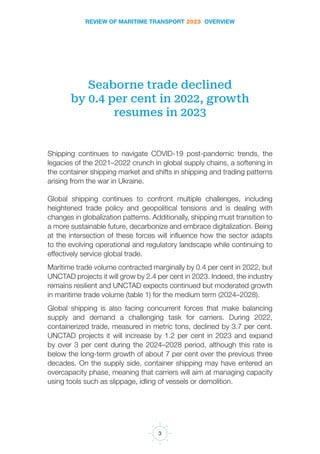 Towards a green and just transition - REVIEW OF THE MARITIME TRANSPORT ...