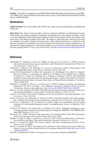 Mons Reference Advancing Evidence-Based Risk Assessment in Criminal Justice: The OxRec ...