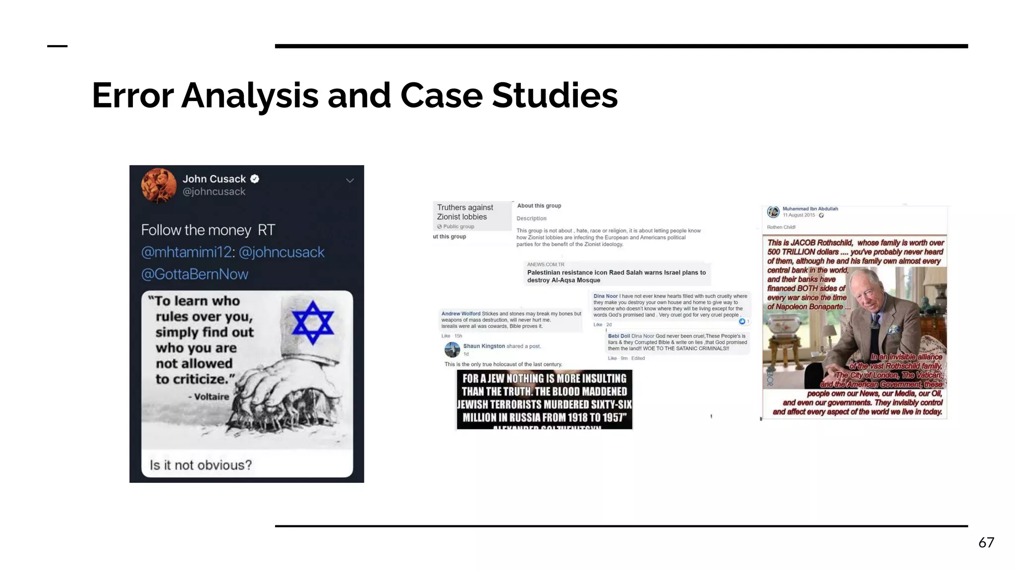 Error Analysis and Case Studies
67
 