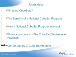 Towards a National Cubesat Program