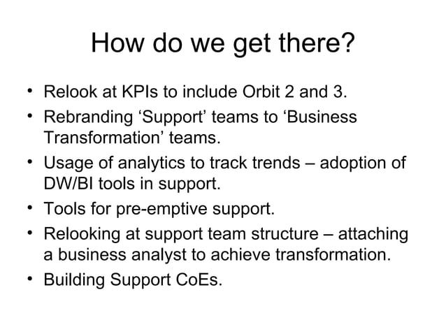 Towards an it support model | PPT