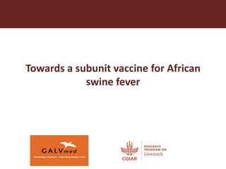 Towards a vaccine for African swine fever