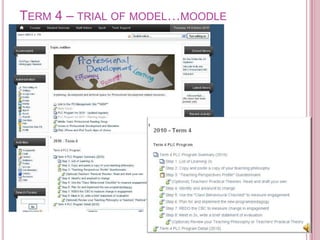 Term 4 – trial of model…moodle