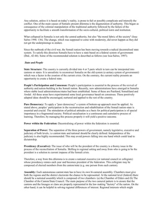 Towards Decentralisation Structures Puntland Experiment