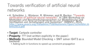 Towards formal verification of neural networks | PDF