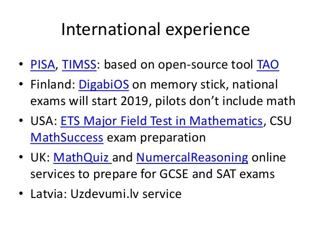 Towards Online Math Exams