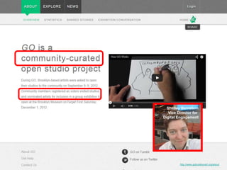 Shelley Bernstein 
Vice Director for 
Digital Engagement 
http://www.gobrooklynart.org/about 
 