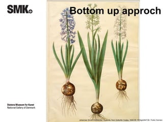 Bottom up approch 
* 
*Advice from Shelley Bernstein, Brooklyn Museum 
Johannes Simon Holzbecker, Hyacints, from Gottorfer...