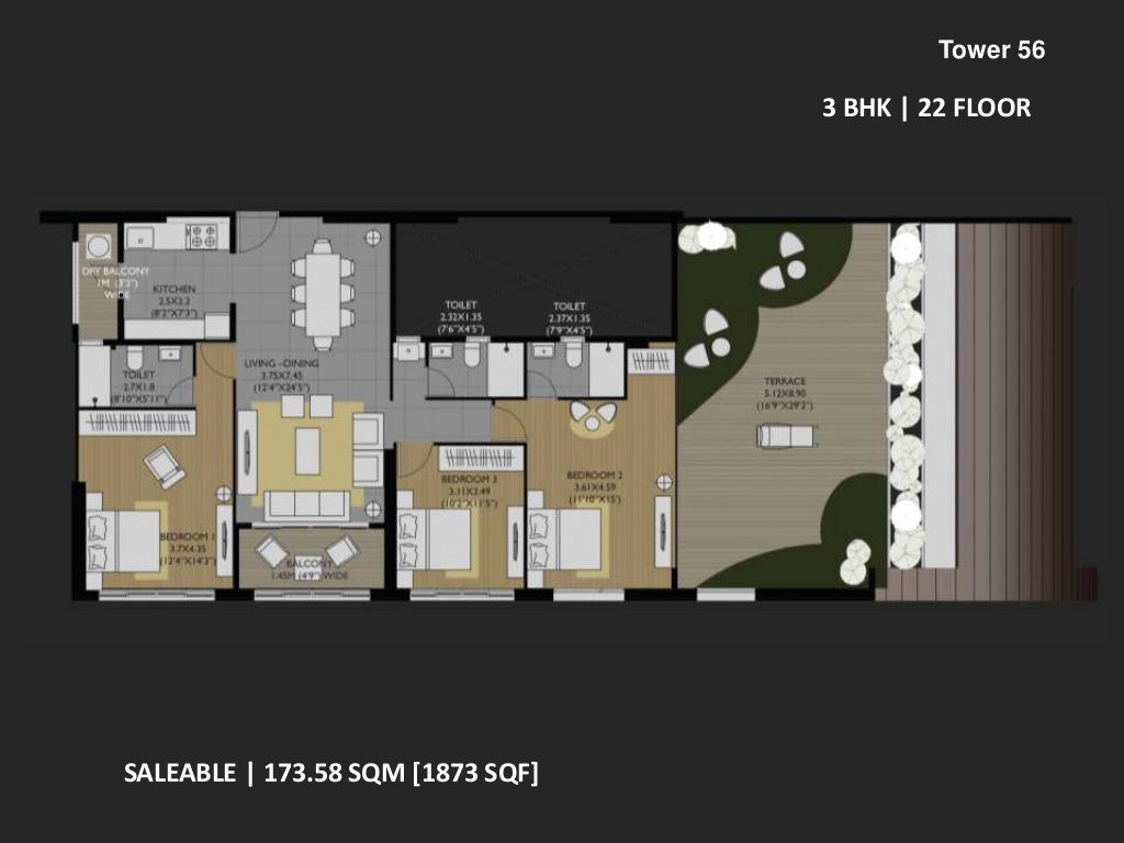 Amanora Future Towers 56 floor plans