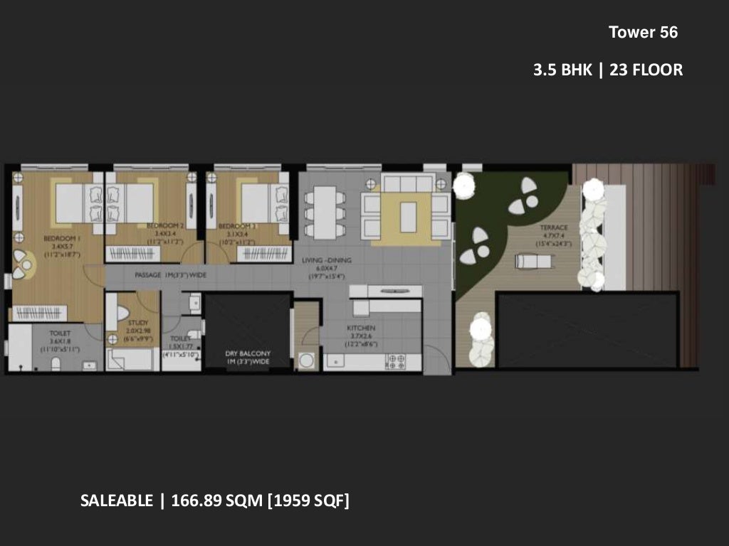 Amanora Future Towers 56 floor plans