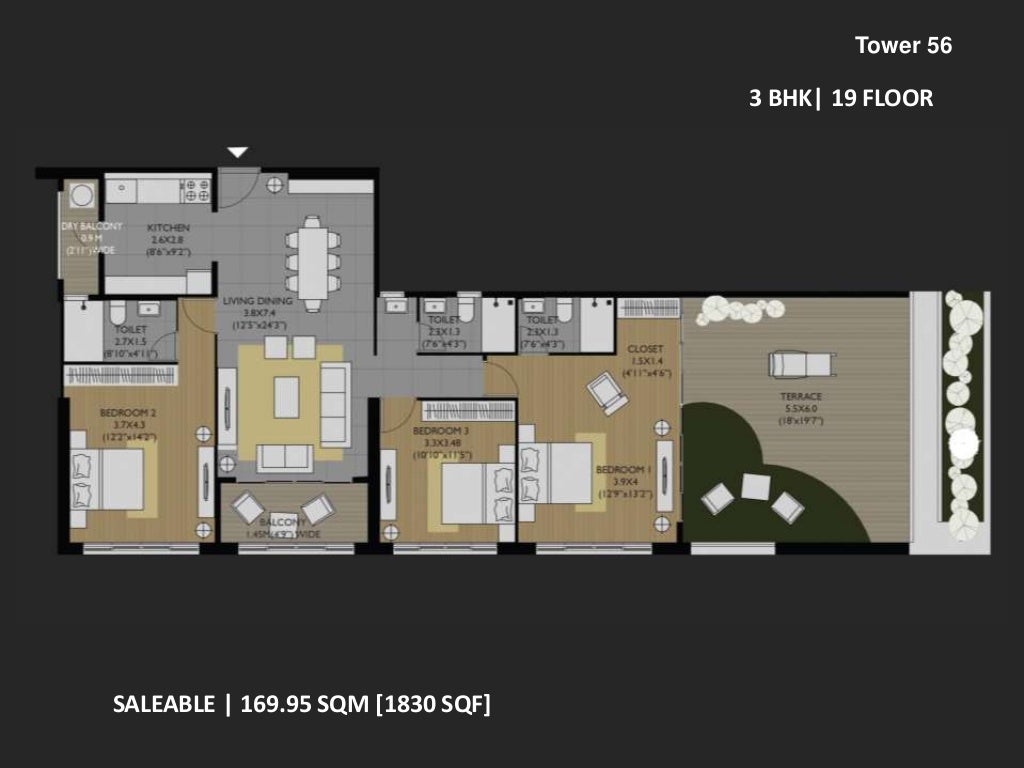 Amanora Future Towers 56 floor plans