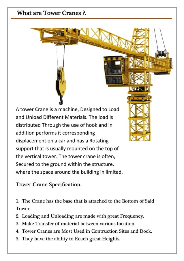 Tower crane | PDF