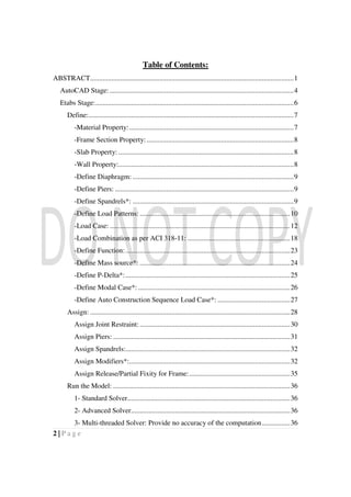 Tower design using etabs- Nada Zarrak | PDF