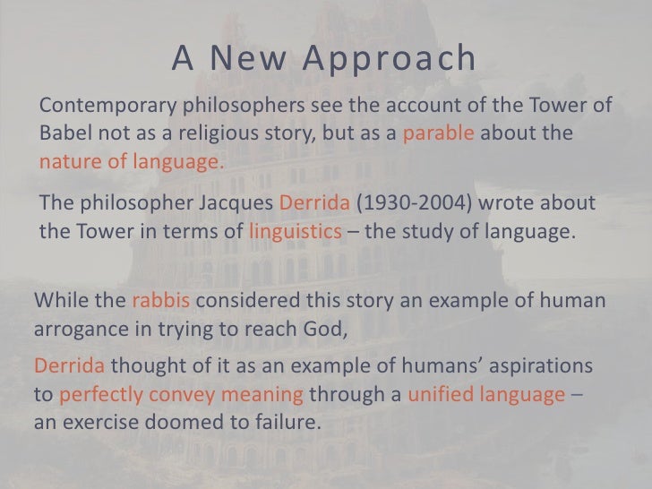 wallpapers Tower Of Babel Summary the tower of babel