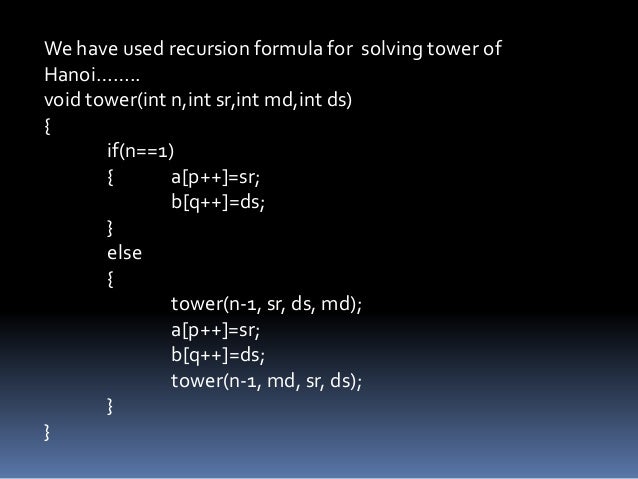 Tower of hanoi