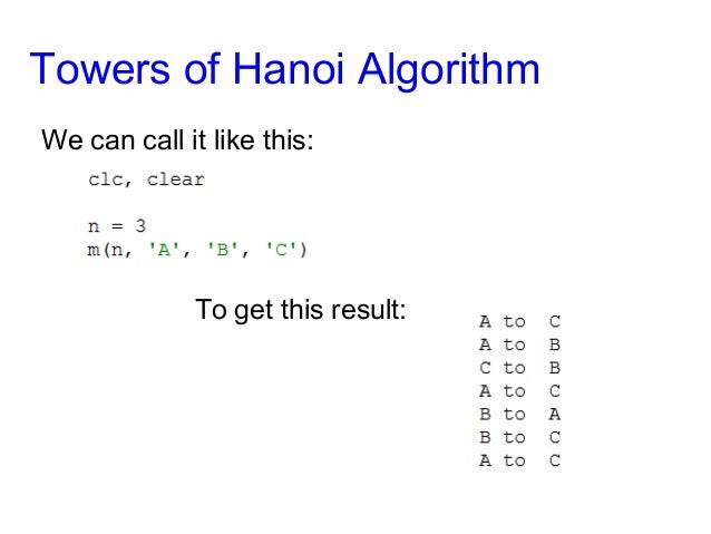 hanoi towers recursive function hanoi towers recursive function