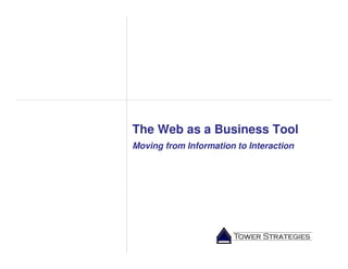 The Web as a Business Tool
Moving from Information to Interaction
 