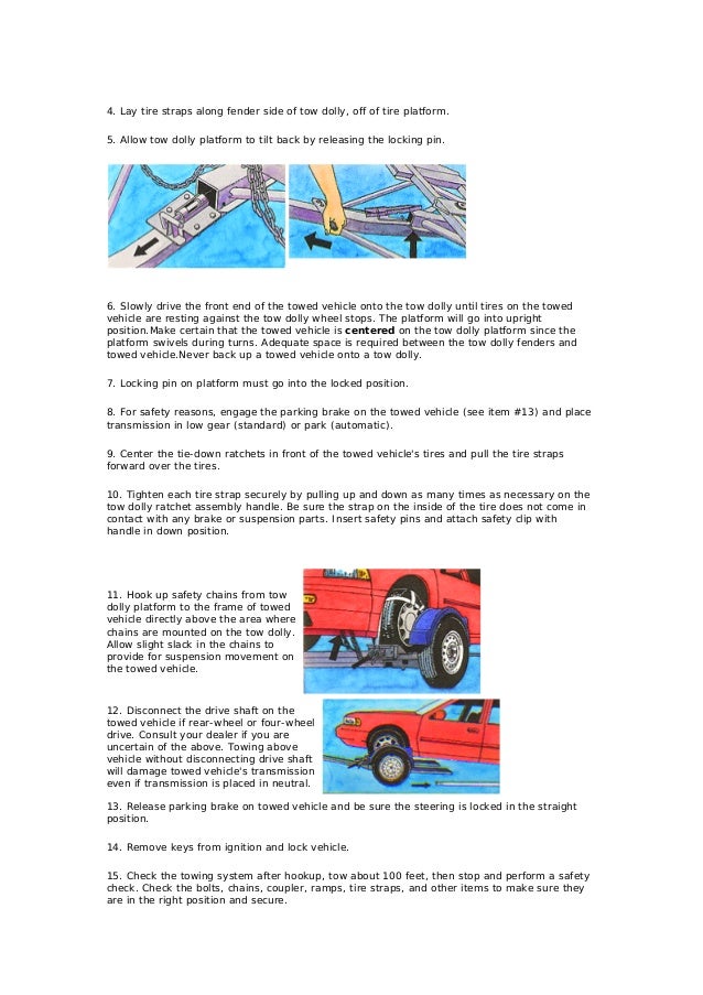 Towing dolly instructions