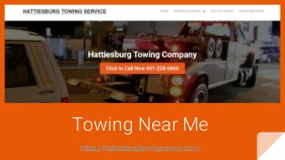 Towing Near Me
https://hattiesburgtowingservice.com/
 