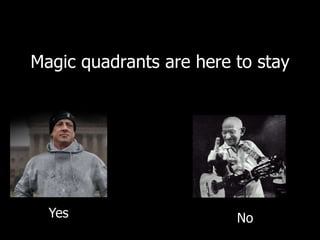 Magic quadrants are here to stay 
Yes No 
 