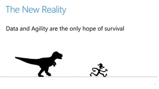 The New Reality
4
Data and Agility are the only hope of survival
 