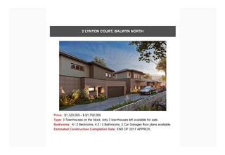 Townhouses throughout Melbourne