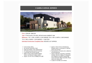 Townhouses throughout Melbourne