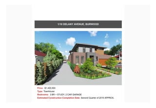 Townhouses throughout Melbourne