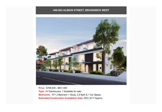 Townhouses throughout Melbourne